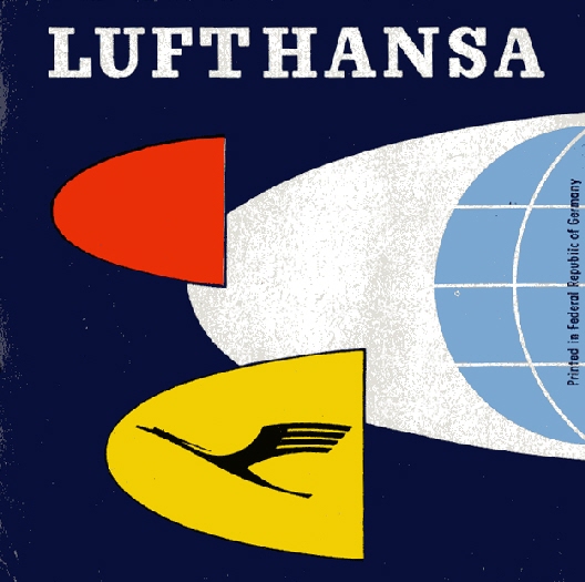 Etiqueta de anuncio de la compañía aérea Lufthansa